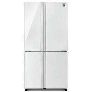 מקרר 4 דלתות 611 ליטר Sharp SJ-8942WH זכוכית לבנה שארפ