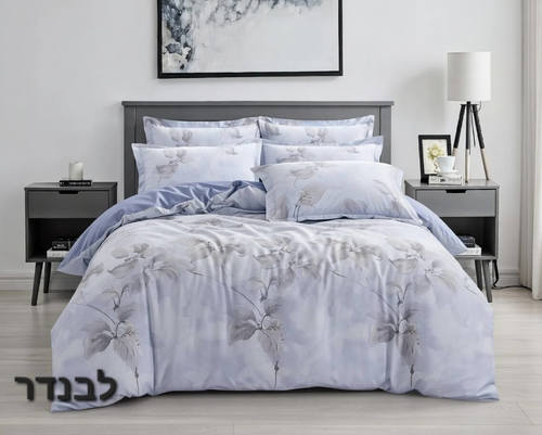 סט מצעים 100% כותנה דגם לבנדר מידות לבחירה
