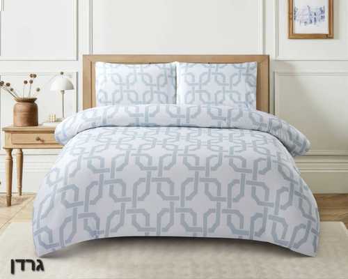 סט מצעים 100% כותנה דגם גרדן מידות לבחירה