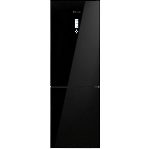 מקרר מקפיא תחתון - 327 ליטר DeLonghi דלונגי DLRGB383REU זכוכית שחורה