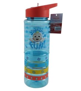 בקבוק שתיה עם קש מתקפל 700 מ"ל ו 4 צמידי מעוצבים - קוקומלון
