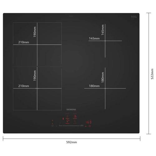 כיריים אינדוקציה Siemens ED61AHSC1E IQ500 COMBIZONE שחור מט