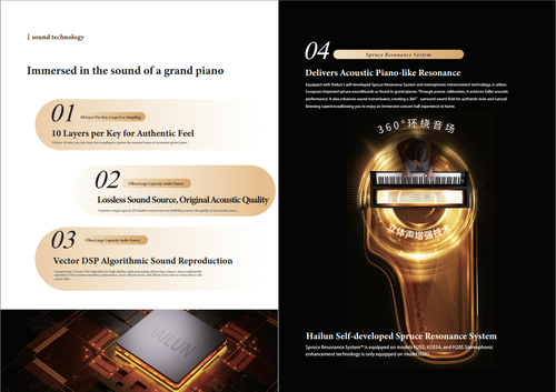 פסנתר דיגיטלי שחור עם מנוע Aethereal Acoustic ומקלדת VPASS-II כולל כסא [2 אריזות] - Hailun PIANOVA H202BK