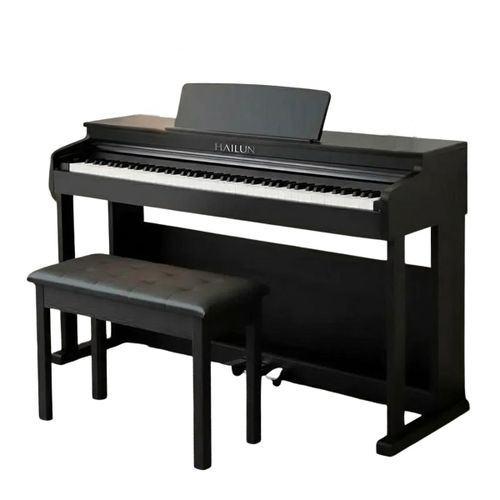 פסנתר דיגיטלי שחור עם מנוע Aethereal Acoustic ומקלדת VPASS-II כולל כסא [2 אריזות] - Hailun PIANOVA H202BK