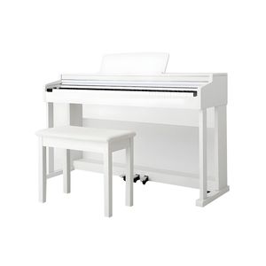 פסנתר דיגיטלי לבן עם מנוע Aethereal Acoustic ומקלדת VPASS-II כולל כסא [2 אריזות] - Hailun PIANOVA H202WH