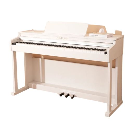 פסנתר דיגיטלי לבן עם מנוע Aethereal Acoustic ומקלדת VPASS-II כולל כסא [2 אריזות] - Hailun PIANOVA H202WH