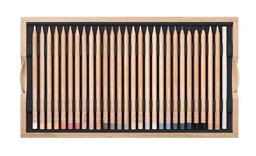 ערכה יוקרתית של 100 עפרונות צבעוניים LUMINANCE 6901 במזוודת עץ