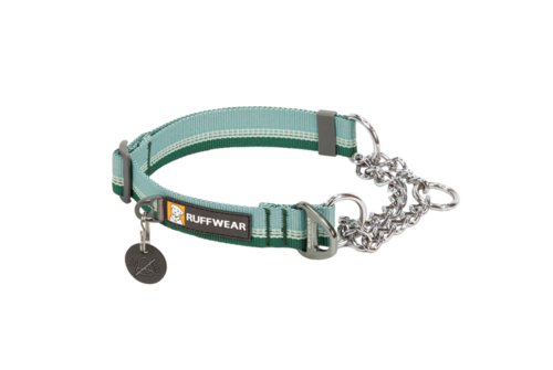 קולרים לכלב RUFFWEAR Chain Reaction צבע River Rock Green