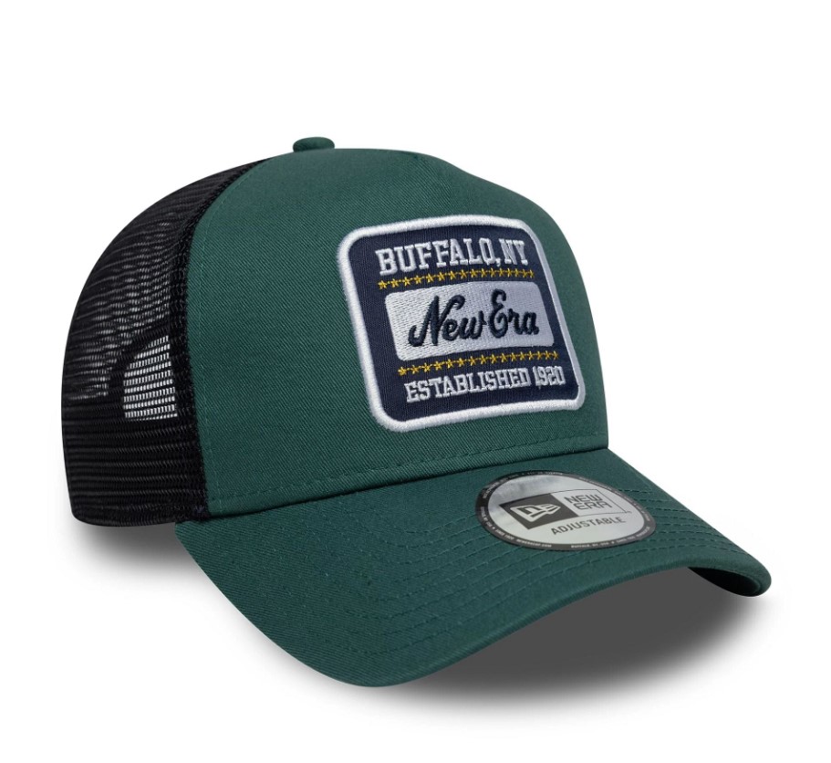 כובע ניו ארה New Era Patch Dark Green 9FORTY A-Frame Trucker  