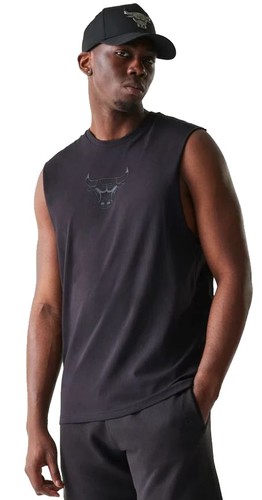 גופיית ניו ארה New Era Chicago Bulls NBA Black Sleeveless T-Shirt | גברים