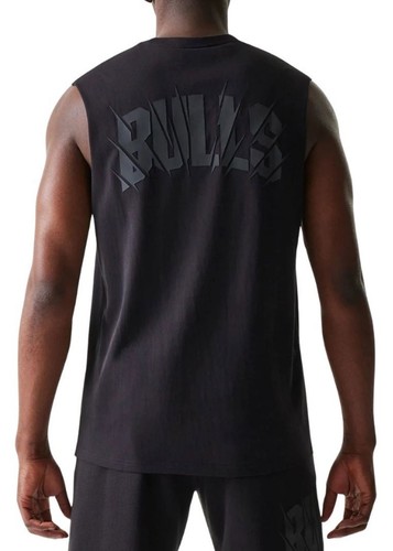 גופיית ניו ארה New Era Chicago Bulls NBA Black Sleeveless T-Shirt | גברים