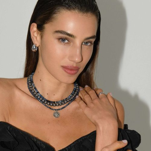 סט 3 שרשראות ג'ייד והמטייט עם תליון מטבע