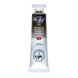 צבע מים שפורפרת 10 מל White Nights -Ivory black 811