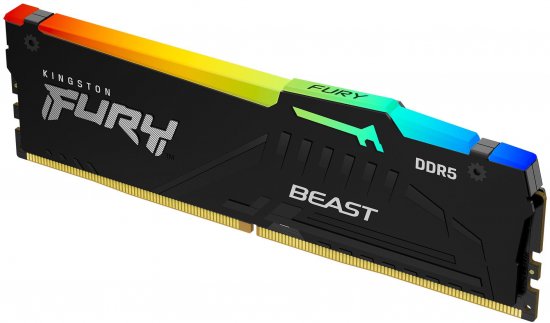  זיכרון כולל גוף קירור מואר Kingston FURY Beast RGB Gaming Memory 32GB DDR5 5200Mhz 