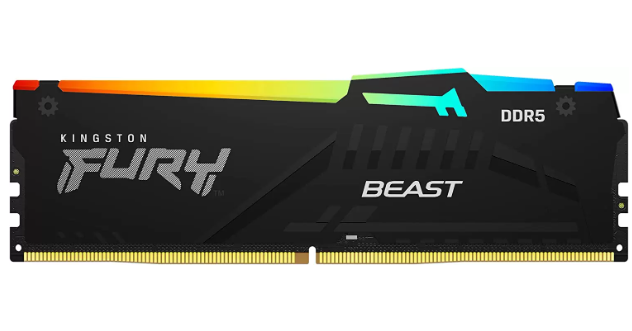  זיכרון Kingston FURY Beast RGB Gaming Memory Kit 32GB DDR5 6000Mhz 