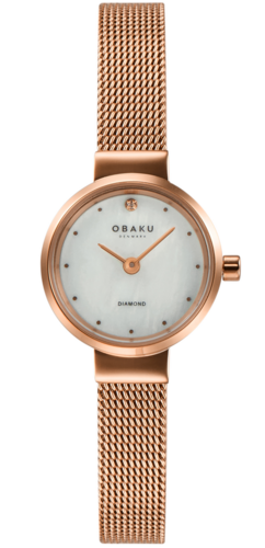 Obaku V313LXVWMV לנשים משובץ יהלום גודל קטן ועדין 