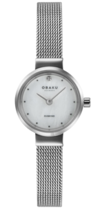 Obaku V313LXCWMC לנשים משובץ יהלום גודל קטן ועדין