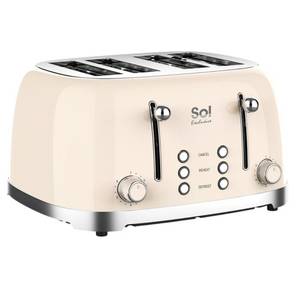 מצנם מפואר 4 פרוסות Sol SL-7405 קרם