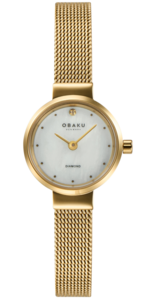 Obaku V313LXGWMG לנשים משובץ יהלום גודל קטן ועדין
