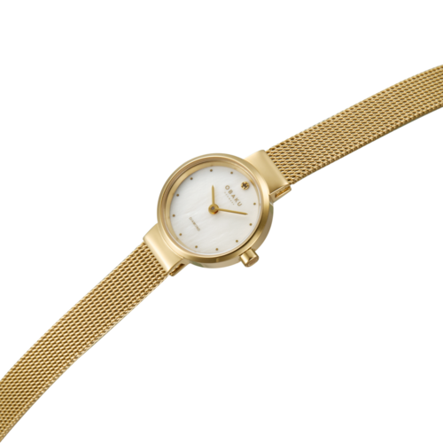 Obaku V313LXGWMG לנשים משובץ יהלום גודל קטן ועדין 
