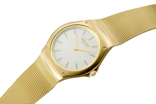 Obaku V316LXGWMG נשים דק עם זכוכית ספיר