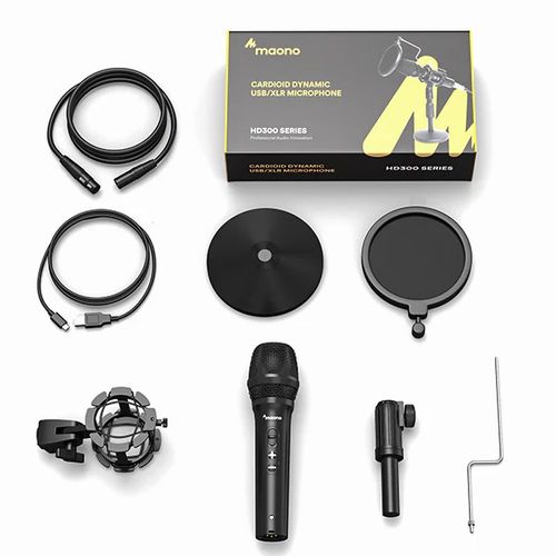 MAONO AU-HD300T מיקרופון דינמי בחיבור USB או XLR
