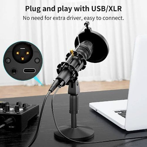 MAONO AU-HD300T מיקרופון דינמי בחיבור USB או XLR