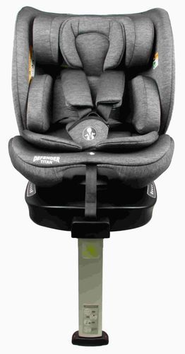 כיסא בטיחות ובוסטר מסתובב TITAN 360º מלידה ועד גיל 8 בתקן i-Size עם הגנת צד וראש מוגברת - אפור בייבי מישל