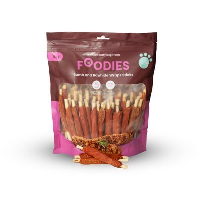 חטיף FOODIES מקלות לעיסה כבש ועור בקר, 1 ק