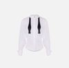 Cotton voile shirt with bow tie