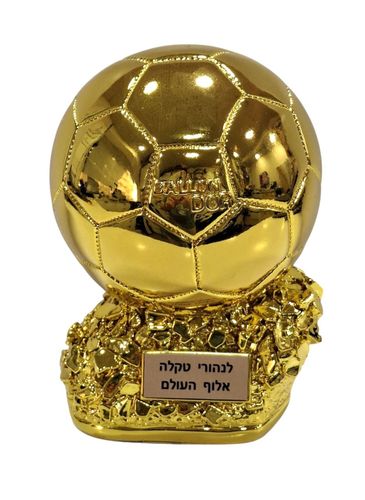פסל כדורגל מוזהב