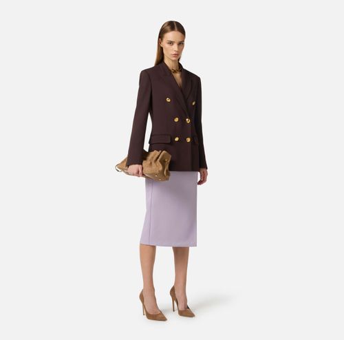 Gabardine double-breasted jacket