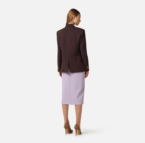 Gabardine double-breasted jacket