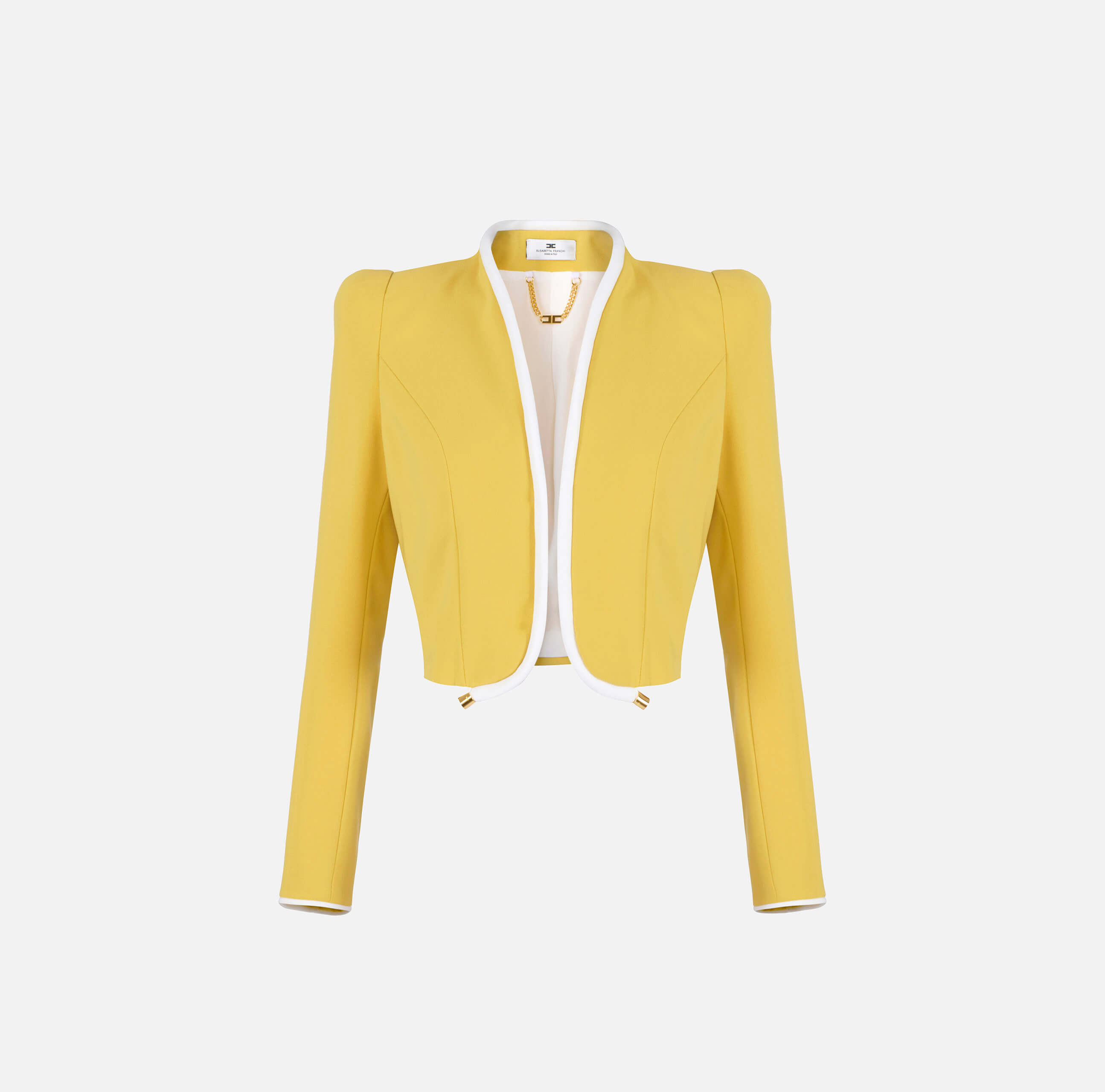 Jacket in lightweight crêpe fabric with 3D piping