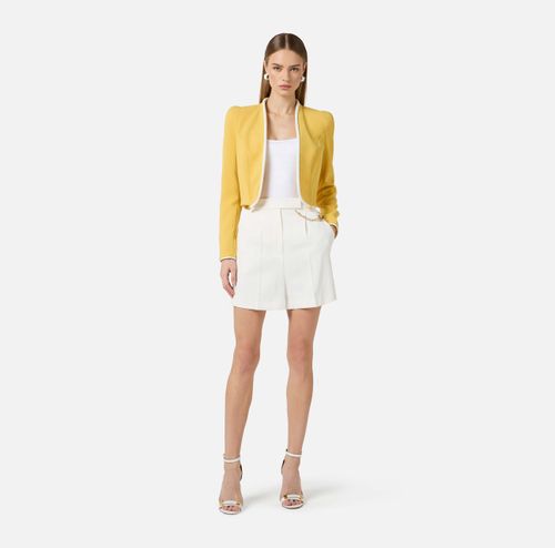 Jacket in lightweight crêpe fabric with 3D piping