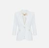 Jacket in double layer stretch crêpe fabric with logo details