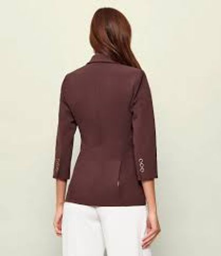 Jacket in double layer stretch crêpe fabric with logo details