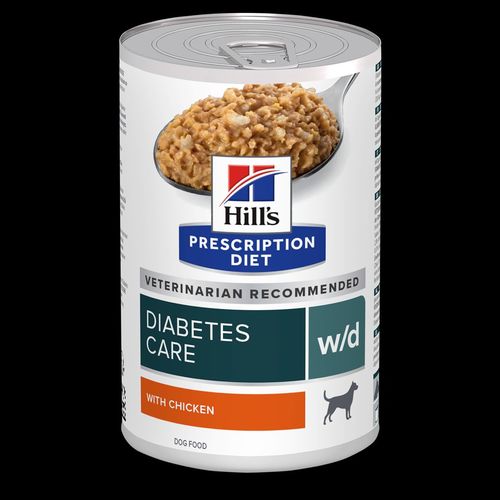 שימורי w/d | Hill's Prescription Diet דיאביטיס קייר לכלב, 370 גר' (עם עוף)