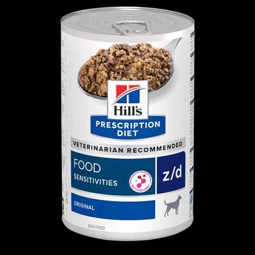 שימורי z/d | Hill's Prescription Diet רגישות למזון כלב, 370 גר'