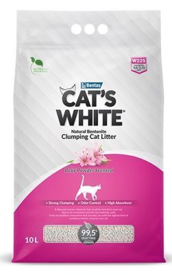 חול קטס וויט בייבי פאודר לחתולים 10L  CAT'S WHITE