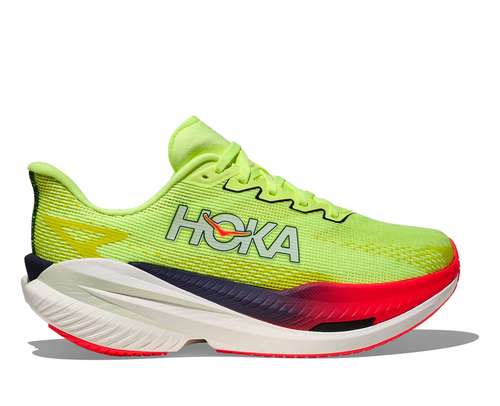נעלי ריצה Hoka Mach X 3 Wide נאון לגברים לכף רגל רחבה