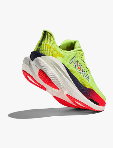 Hoka Mach X 3 Wide נאון עם לוח פנימי להחזר אנרגטי גבוה