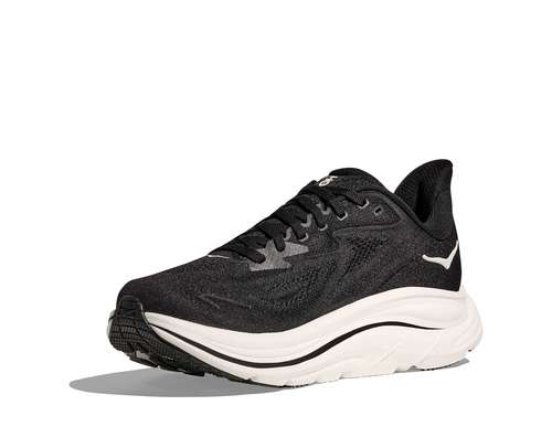 נעלי ריצה רחבות HOKA שחור/לבן לאימונים יומיומיים