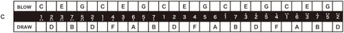 מפוחית טרמולו דיאטונית Tombo מדגם 30 Band בסולם C