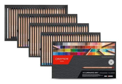 סט 100 עפרונות צבעוניים LUMINANCE 6901 + שני עפרונות בלנדר
