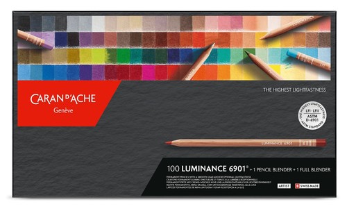 סט 100 עפרונות צבעוניים LUMINANCE 6901 + שני עפרונות בלנדר