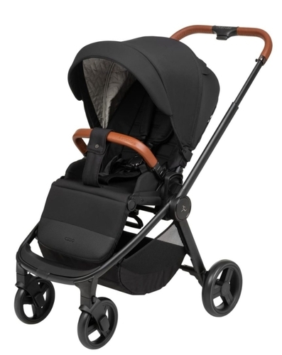 עגלה משולבת Cielo Basic לתינוק שחור עם ידית חומה Sportline
