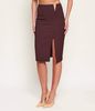 Skirt in double layer stretch crêpe fabric with logo details