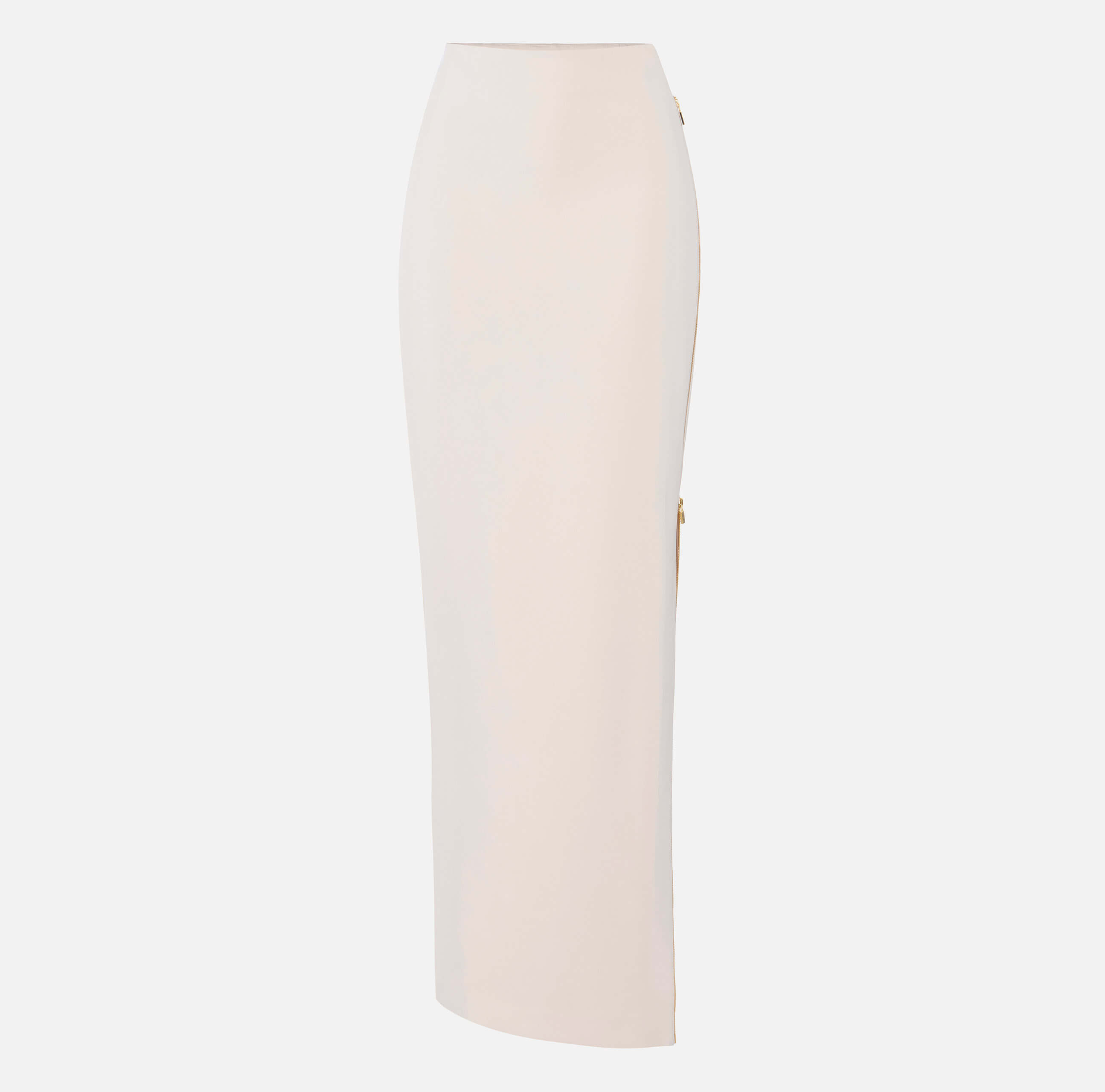 Skirt in lightweight crêpe fabric with jewel zip