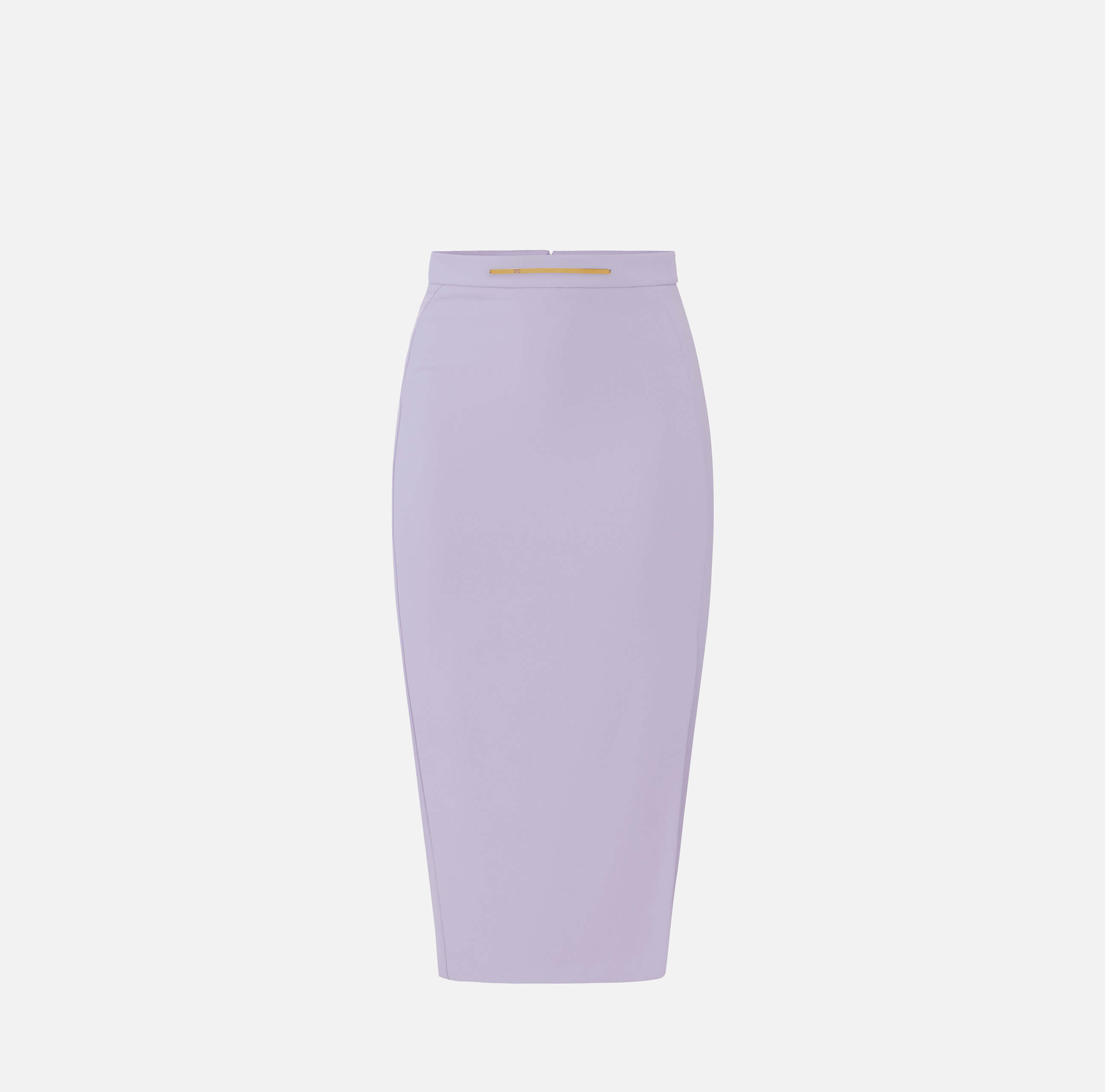 Skirt in lightweight crêpe fabric with jewel plaque